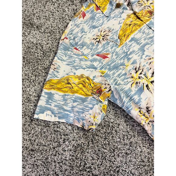 The Territory Ahead Men’s Retro Hawaiian Camp Shirt XL, Cotton‎ Island Sailboats - Picture 3 of 14